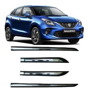 Door Side Beading For Baleno New (15-21) - Silver & Black